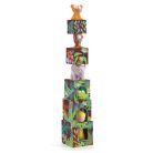 Toronyépítő bébi játék  Maxi, szavannai állatok