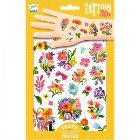 Djeco tetováló matricák Virág akvarell