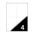 Etikett 4 matrica/ív 105 x 148 mm 5 ív/csomag