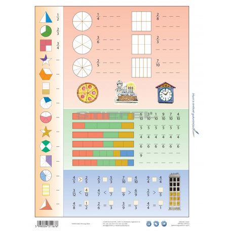 Közönséges törtek fixi tanulói munkalap 