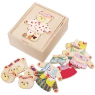 Öltöztető maci lány - mini