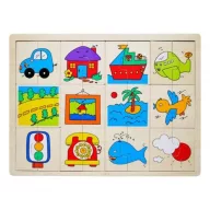 Felezős puzzle járművek