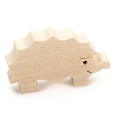 Festhető fa figura Süni