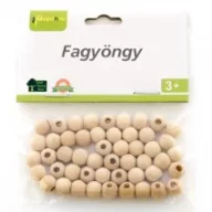 Fa gyöngyfűző natúr 20 mm 50 darabos