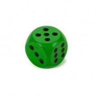 Dobókocka fából zöld
