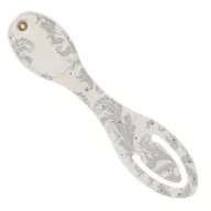 Olvasólámpa könyvjelző Fehér, ezüst mintás