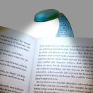 Olvasólámpa könyvjelző Fehér, ezüst mintás