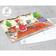 Karácsonyi készülődés képeslap