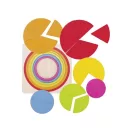 Színes körök fából a törtek gyakorlásához