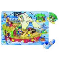 Puzzle rejtett képekkel - Kalózhajó 
