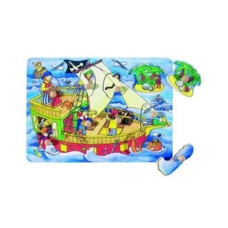 Puzzle rejtett képekkel - Kalózhajó 