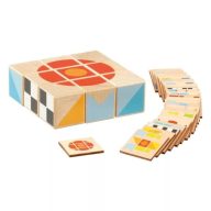 Térbeli kocka kirakó feladatkártyákkal