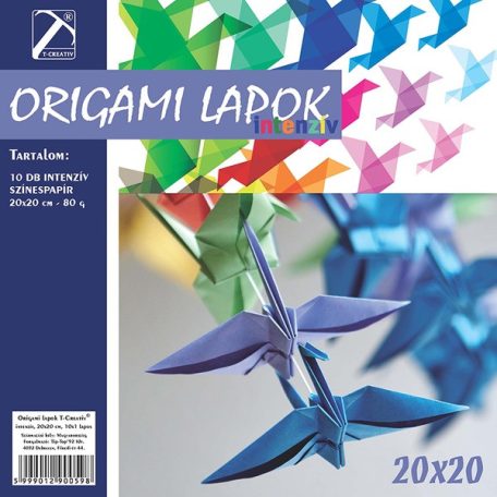 Origami papír intenzív színek 20 x 20 cm 10 ív