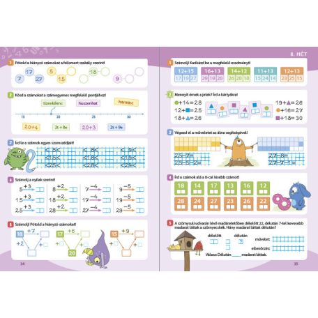 Heti gyakorló 2. osztály I. félév