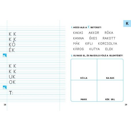 Írásgyakorló cserefüzet 1. - Piros füzet