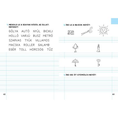 Írásgyakorló cserefüzet 1. - Piros füzet