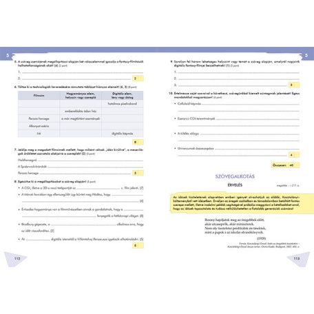 Érettségi felkészítő feladatsorok Magyar nyelv és irodalom