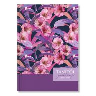 Tanítói zsebkönyv 2026/2027 Lila virágok