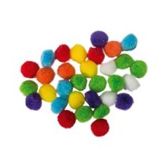 Pompon csomag vegyes 15 mm 30 db