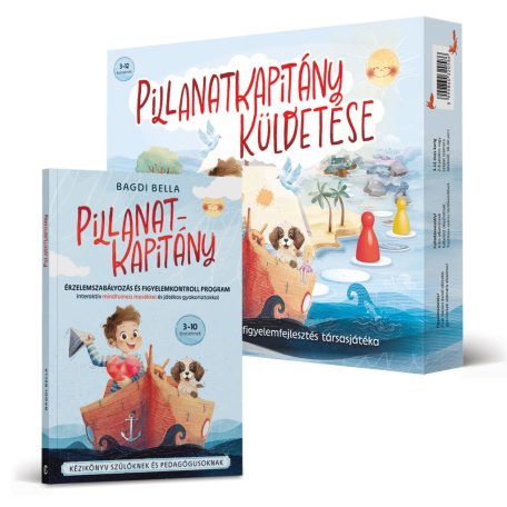 Pillanatkapitány könyv és társasjáték csomagban