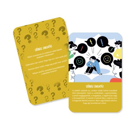 Stop bántalmazás! iskolai zaklatás megelőzés kártya