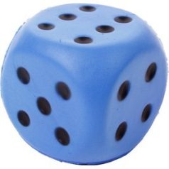 Stresszoldó dobókocka gumiból 4 x 4 cm