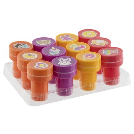 Önfestékező nyomdakészlet 12 darabos Cukiságok