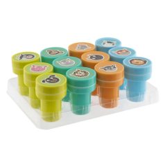 Önfestékező nyomdakészlet 12 darabos Állatok