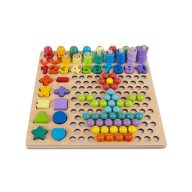 Montessori golyós számolós ügyességi játék fából