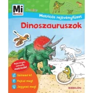 Dinoszauruszok matricás rejtvényfüzet Mi MICSODA Junior