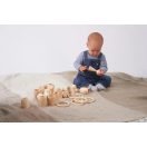 Nagyméretű társasjáték bábu fából 10 darab