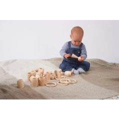 Nagyméretű társasjáték bábu fából 5 darab