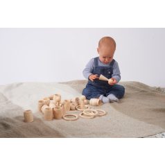 Nagyméretű társasjáték bábu fából 1 darab