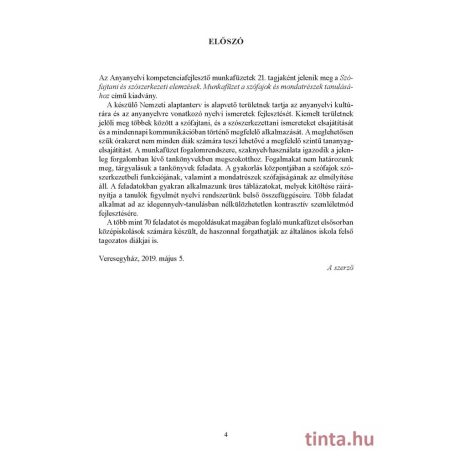 Szófajtani és szószerkezeti elemzések