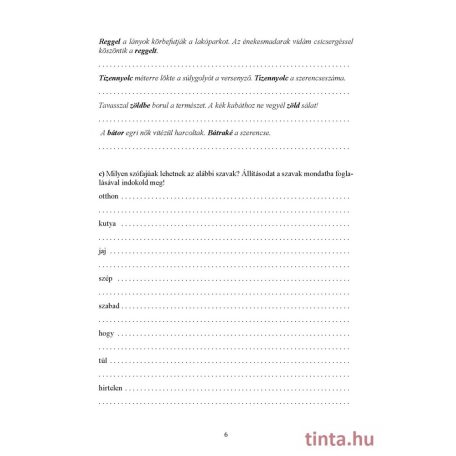 Szófajtani és szószerkezeti elemzések