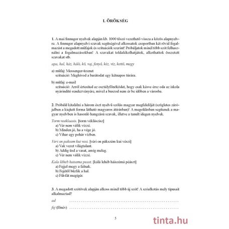 Szavak eredete munkafüzet